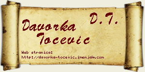 Davorka Točević vizit kartica